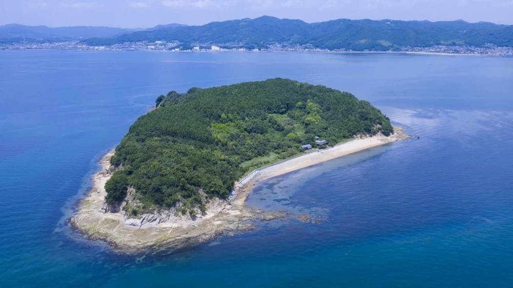 漂浮在瀨戶內海上的無人島，俗稱「鯨島」